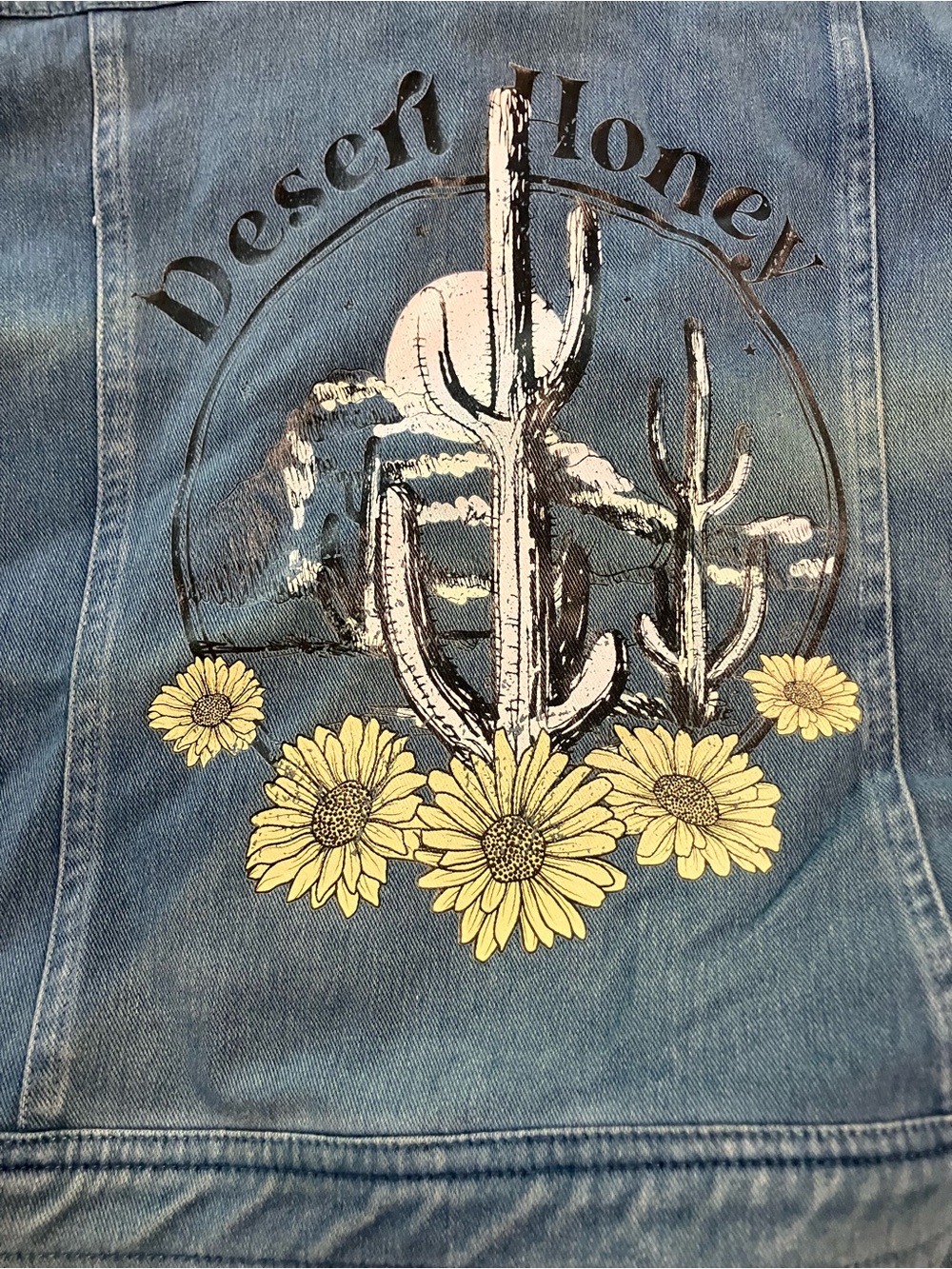 Distressed Ruby Rd. Blue Denim Button-Front Jacket - Picture 9 of 9